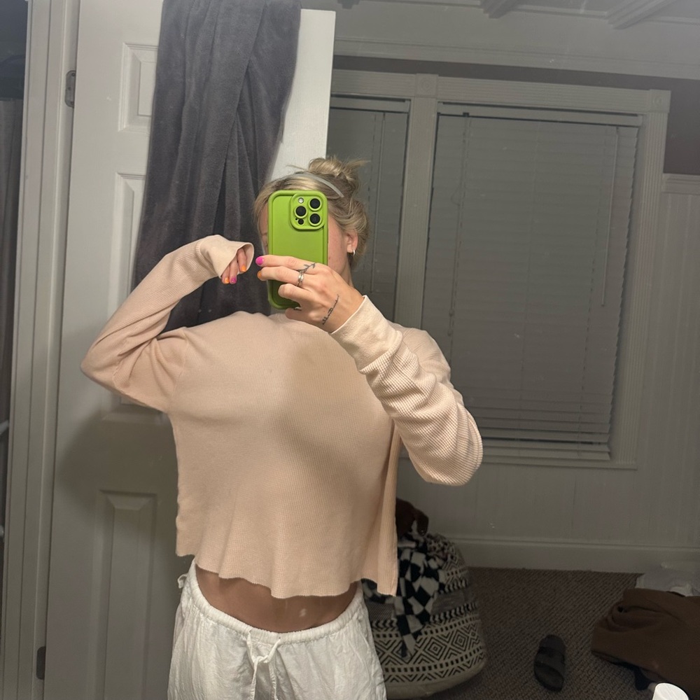 Wild Fable Blush Ribbed Knit Top - Picture 5 of 5